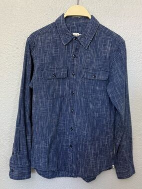 Bridge & Burn | The Bedford Long Sleeve Shirt | Blue | Small